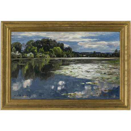 Alexander Koester. Seenlandschaft mit Seerosen - Foto 2