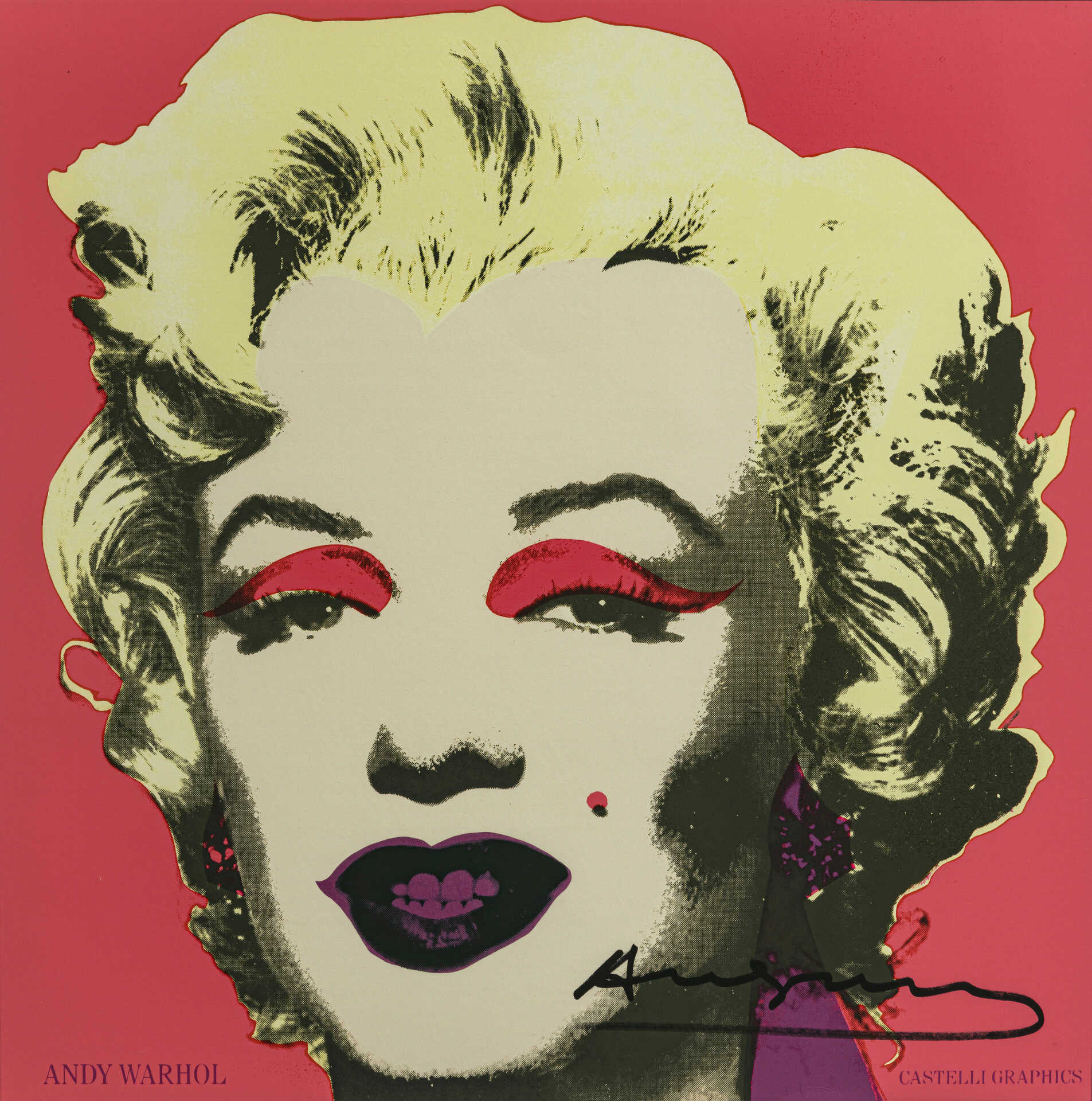 Andy Warhol. Marilyn (Announcement Castelli Graphics). 1981