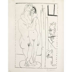 Pablo Picasso. Les deux modèles nus. 1954