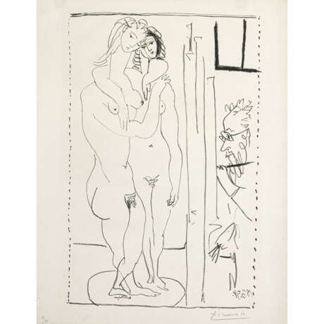 Pablo Picasso. Les deux modèles nus. 1954 - фото 1