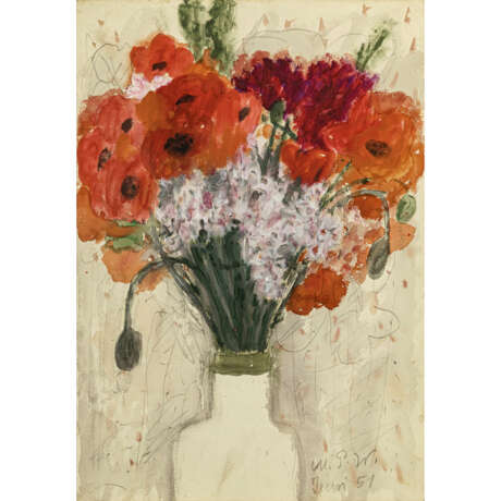 Max Peiffer Watenphul. Mohnblumen in Vase. 1951 - Foto 1