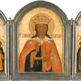 A LARGE TRIPTYCH SHOWING ST. BARBARA AND SELECTED SAINTS - photo 1