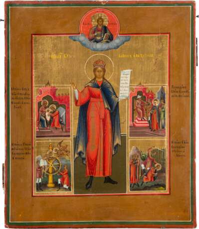 A VITA ICON OF ST. CATHERINE WITH SCENES FROM HER LIFE AND MARTYRDOM - photo 1