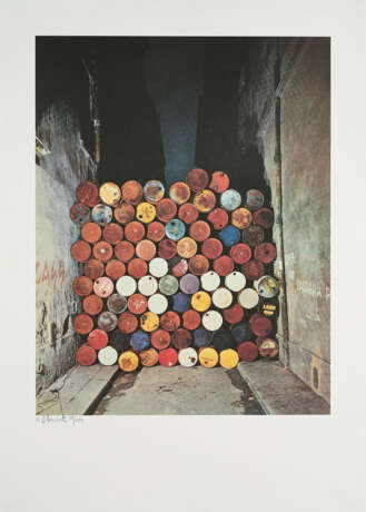 Christo. Wall of Oil Barrels - The Iron Curtain, Rue Visconti, Paris, 1961-62 - фото 1