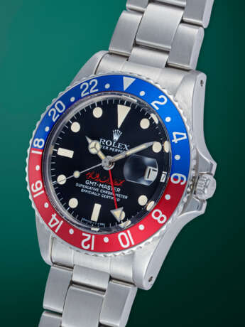 ROLEX, GMT-MASTER REF. 1675 MADE FOR SHEIKH MOHAMMED BIN RASHID AL MAKTOUM, A RARE STEEL AUTOMATIC DUAL TIME WRISTWATCH - photo 3