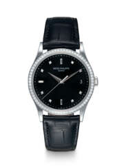 PATEK PHILIPPE REF. 5297G-001, AN ATTRACTIVE GOLD AND DIAMOND-SET WRISTWATCH WITH A BLACK DIAMOND-SET DIAL