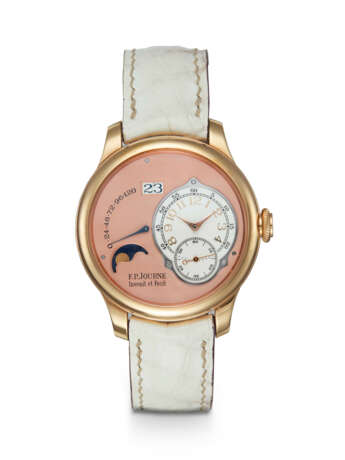 F.P. JOURNE, OCTA LUNE, A FINE GOLD AUTOMATIC WRISTWATCH WITH SALMON DIAL AND MOON PHASE DISPLAY - photo 1