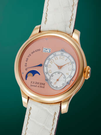 F.P. JOURNE, OCTA LUNE, A FINE GOLD AUTOMATIC WRISTWATCH WITH SALMON DIAL AND MOON PHASE DISPLAY - photo 2