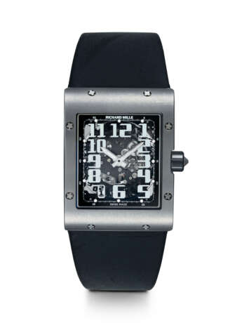 RICHARD MILLE, RM016 AH Ti, A SLIM RECTANGULAR TITANIUM AUTOMATIC WRISTWATCH - photo 1