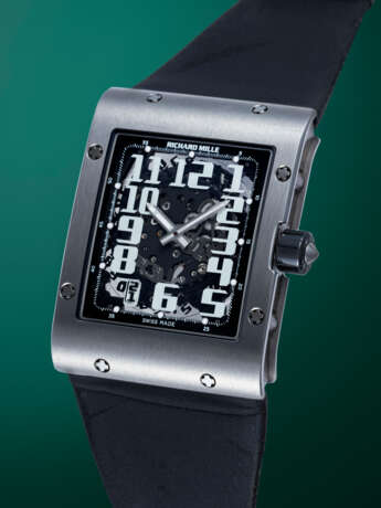 RICHARD MILLE, RM016 AH Ti, A SLIM RECTANGULAR TITANIUM AUTOMATIC WRISTWATCH - photo 2