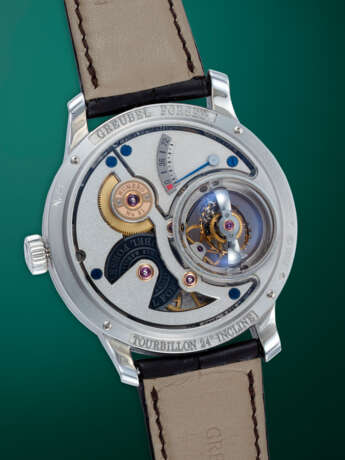 GREUBEL FORSEY, TOURBILLON 24 SECONDES VISION, AN EXTREMELY RARE LIMITED EDITION PLATINUM MANUAL-WINDING WRISTWATCH WITH SALMON DIAL - photo 3