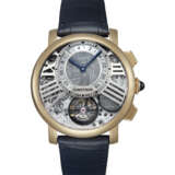 CARTIER, ROTONDE DE CARTIER EARTH AND MOON, AN EXTREMELY RARE LIMITED EDITION GOLD TOURBILLON WRISTWATCH WITH ON-DEMAND METEORITE MOONPHASE DISPLAY - photo 1