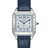 CARTIER SANTOS DUMONT XL, A FINE PLATINUM WRISTWATCH WITH EASTERN ARABIC NUMERALS - photo 1