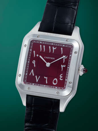 CARTIER SANTOS DUMONT, A FINE LIMITED EDITION PLATINUM MANUAL-WINDING WRISTWATCH WITH ARABIC NUMERALS - photo 2