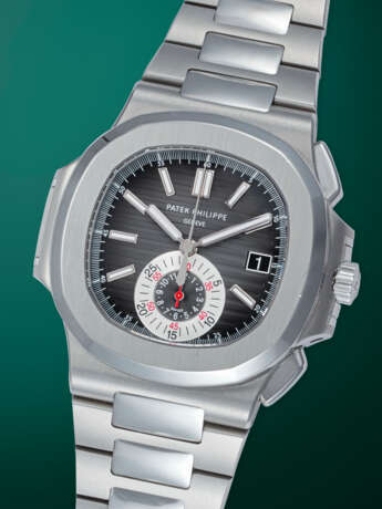 PATEK PHILIPPE, NAUTILUS REF. 5980/1A-014, AN ATTRACTIVE STAINLESS STEEL AUTOMATIC CHRONOGRAPH WRISTWATCH - фото 2