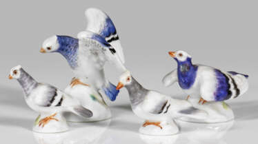 Four Miniature Pigeons