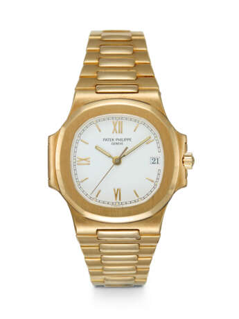 PATEK PHILIPPE, NAUTILUS REF. 3800/1, A FINE GOLD AUTOMATIC WRISTWATCH WITH BRACELET - photo 1