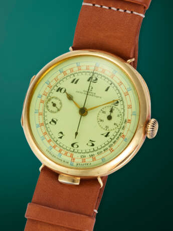 OMEGA, REF. KOT 741, A RARE GOLD OVERSIZED MONOPUSHER CHRONOGRAPH WRISTWATCH - photo 5