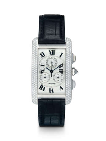 CARTIER, TANK AMERICAINE REF. 2339, A GOLD AND DIAMOND-SET QUARTZ CHRONOGRAPH WRISTWATCH - photo 1