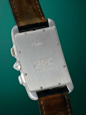 CARTIER, TANK AMERICAINE REF. 2339, A GOLD AND DIAMOND-SET QUARTZ CHRONOGRAPH WRISTWATCH - photo 3