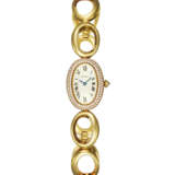 CARTIER, BAIGNOIRE REF.1967, AN ATTRACTIVE GOLD AND DIAMOND-SET BRACELET WATCH - photo 1