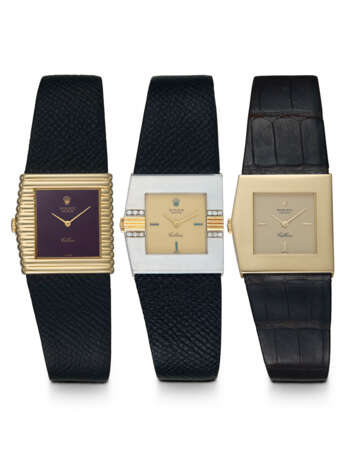 ROLEX, CELLINI, A SET OF THREE GOLD MANUAL-WINDING WRISTWATCHES - фото 1