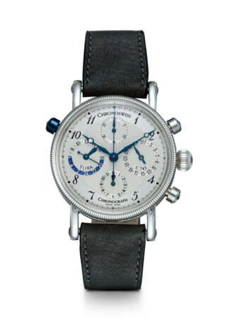 CHRONOSWISS, TORA GMT REF. CH 7420, A PLATINUM AUTOMATIC DUAL TIME CHRONOGRAPH WRISTWATCH - photo 1