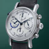 CHRONOSWISS, TORA GMT REF. CH 7420, A PLATINUM AUTOMATIC DUAL TIME CHRONOGRAPH WRISTWATCH - photo 2