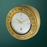 HERMES, A RARE GILT BRASS MANUAL-WINDING WORLDTIME DESK CLOCK - photo 2