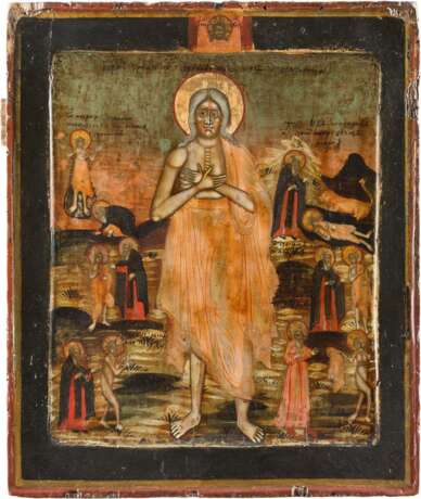 A VITA ICON OF ST. MARY OF EGYPT SHOWING SCENES FROM HER LIFE IN THE DESERT - photo 1