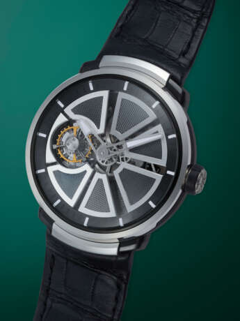 FABERGE VISIONNAIRE I, AN EXTREMELY RARE LIMITED EDITION PLATINUM AND TITANIUM TOURBILLON WRISTWATCH - фото 2