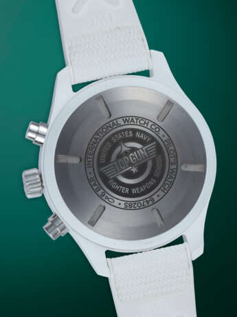 IWC, PILOT’S WATCH CHRONOGRAPH TOP GUN EDITION “LAKE TAHOE”, AN ATTRACTIVE WHITE CERAMIC AUTOMATIC WRISTWATCH - фото 3