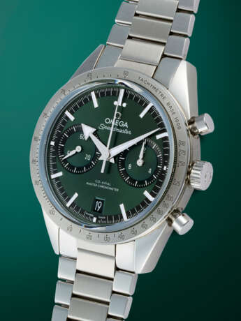 OMEGA, SPEEDMASTER ’57, AN ATTRACTIVE STEEL MANUAL-WINDING CHRONOGRAPH WRISWATCH WITH CO-AXIAL ESCAPEMENT - фото 2