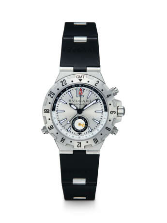 BULGARI, DIAGONO PROFESSIONAL GMT, AN ATTRACTIVE STAINLESS STEEL AUTOMATIC TRIPLE TIME ZONE WRISTWATCH - фото 1