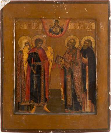 AN ICON SHOWING FOUR SELECTED SAINTS - Foto 1