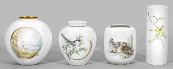 Vier Vasen mit Malereien von Brigitte Holtz - photo 1
