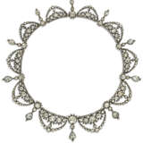 A RARE ANTIQUE DIAMOND NECKLACE - photo 1