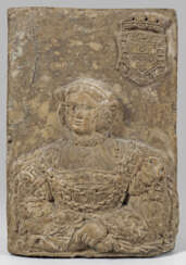 Renaissance-Relieffliese mit Porträt einer jungen Adeligen
