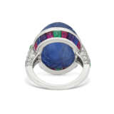 CARTIER ART DECO SAPPHIRE, DIAMOND AND MULTI-GEM RING - photo 7