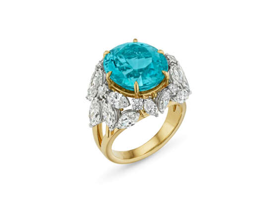 A FINE TIFFANY & CO., JEAN SCHLUMBERGER TOURMALINE AND DIAMOND `FLOWER` RING - photo 1