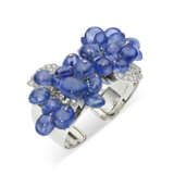 CARTIER ART DECO SAPPHIRE AND DIAMOND CLIP-BROOCH COMBINATION CUFF BRACELET - photo 1