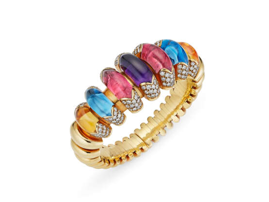 BULGARI MULTI-GEM AND DIAMOND ‘CELTAURA’ CUFF BRACELET - photo 1