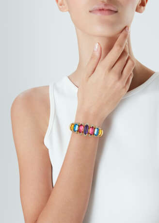 BULGARI MULTI-GEM AND DIAMOND ‘CELTAURA’ CUFF BRACELET - photo 2