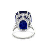 AN IMPORTANT ART DECO SAPPHIRE AND DIAMOND RING - Foto 7