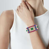 AN EXTRAORDINARY BULGARI MULTI-GEM AND DIAMOND `KILIM` BRACELET - photo 2