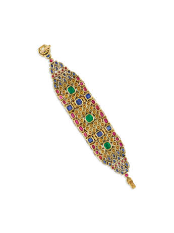 AN EXTRAORDINARY BULGARI MULTI-GEM AND DIAMOND `KILIM` BRACELET - photo 3