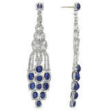 ART DECO SAPPHIRE AND DIAMOND EARRINGS - photo 3