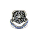 JAR COLORED DIAMOND AND SAPPHIRE `BONNET` RING - Foto 7