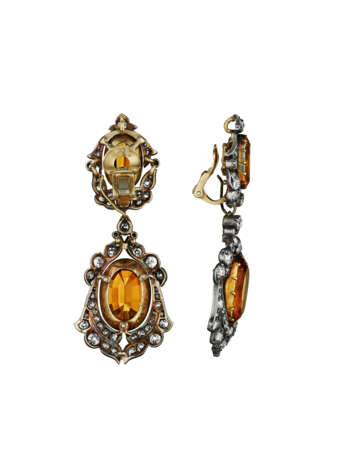 ANTIQUE SUITE OF TOPAZ AND DIAMOND JEWELRY - Foto 6