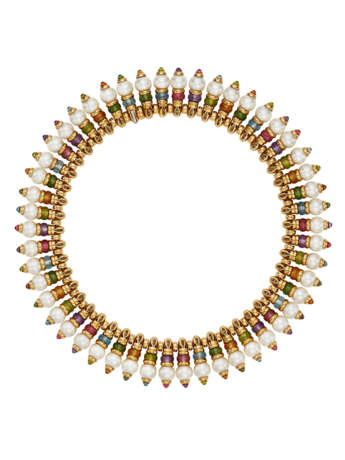 BULGARI CULTURED PEARL, MULTI-GEM AND DIAMOND ‘CELTAURA’ NECKLACE - photo 3